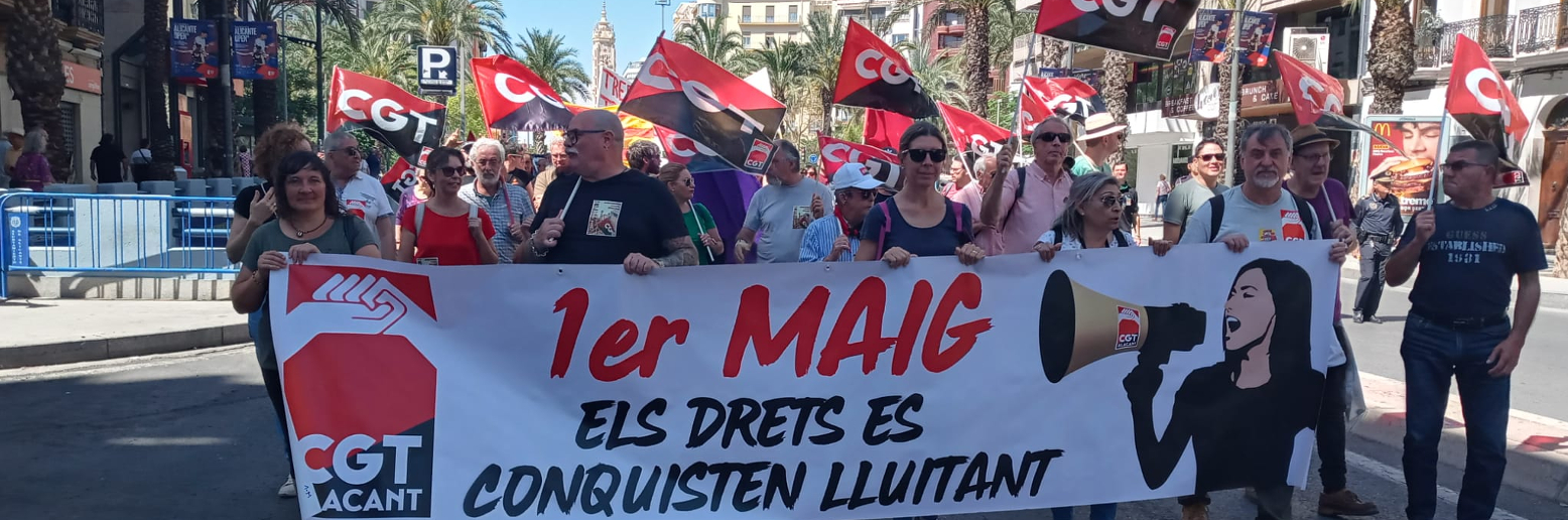 CGT sale a la calle en Alicante el 1º de Mayo – CGT Alacant